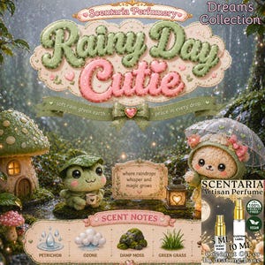 Rainy Day Cutie Perfume Spray: Petrichor, Ozone, Damp Moss, Grass, Wet Earth - Vegan, Made-To-Order