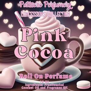 10 ML Pink Cocoa Perfume Oil- Strawberry, Marshmallow, Milk, Chocolate, Sugar, Vanilla • Premium Artisan Scents • Made Fresh