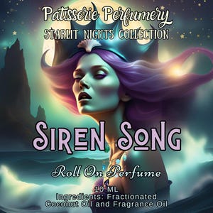 10 ML Siren Song Perfume Oil- Ozone, Sea Salt, Plum, Jasmine, Amber, Spice • Premium Artisan Scents • Made Fresh