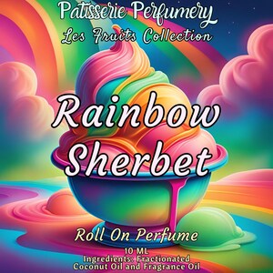 10 ML Rainbow Sherbet Perfume Oil- Raspberry, Lime, Orange, Sugar, Milk, Vanilla • Premium Artisan Scents • Made Fresh