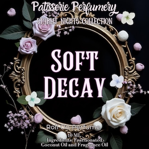 Soft Decay Perfume Oil- Pear, Saffron, Rose, Jasmine, Amber, Vanilla, Oakmoss • Premium Artisan Scents • Made Fresh