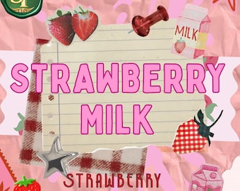 Strawberry Milk • Gourmand Perfume • Strawberry, Cream, Pink Sugar Foam • Scentaria Patisserie Collection