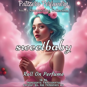 10 ML sweetbaby Perfume Oil- Strawberry, Cotton Candy,  Milk, Powder, Vanilla, Caramel • Premium Artisan Scents • Made Fresh