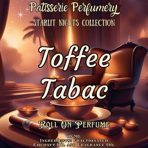 10 ML Toffee Tabac Perfume Oil- Caramel, Tobacco, Vanilla, Tonka, Woods • Premium Artisan Scents • Made Fresh