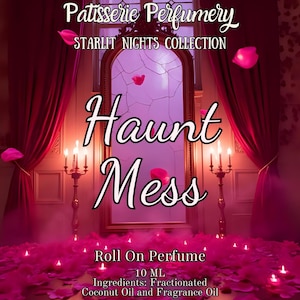 10 ML Haunt Mess Perfume Oil-  Strawberry, Absinthe, Peony, Custard, Vanilla, Patchouli, Musk • Premium Artisan Scents • Made Fresh