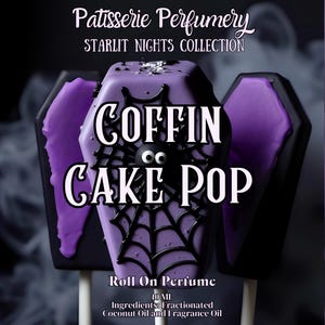10 ML Coffin Cake Pop Perfume Oil- Birthday Cake, Toasted Marshmallow, Licorice, Vanilla Buttercream • Premium Artisan Scents • Made Fresh