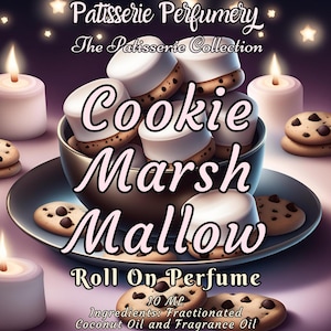 10 ML Cookie Marshmallow Perfume Oil- Hybrid Scent With Chocolate Chip Cookies & Mallow Crème- Marshmallow, Vanilla, Chocolate, Butter