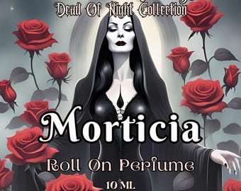 10 ML Morticia Perfume Oil- Rose, Jasmine, Ylang Ylang, Tonka, Spice • Premium Artisan Scents • Made Fresh