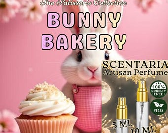Bunny Bakery Perfume Spray: Fluffy White Cake, Creamy Frosting, Sweet Coconut - Vegan, Made-To-Order