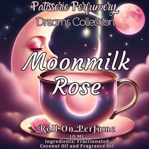 Moonmilk Rose Perfume Oil- Fresh Honey, Rose, Oat Milk, Vanilla- NOW With A Lactonic Option! • Premium Artisan Scents • Made Fresh