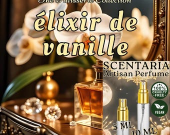 élixir de vanille Perfume Spray: Pure Vanilla, Sugar Cane, Almond, Musk - Vegan, Made-To-Order