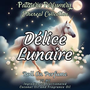 Délice Lunaire Perfume Oil- Marshmallow, Muguet, Sandalwood, Vanilla, Musk • Premium Artisan Scents • Made Fresh