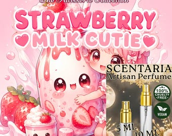 Strawberry Milk Cutie Perfume Spray: Strawberries, Milk, Vanilla Sugar - Vegan, Made-To-Order