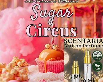 Sugar Circus Perfume Spray: Cotton Candy, Raspberry, Caramel, Popcorn, Vanilla - Vegan