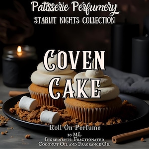 10 ML Coven Cake Perfume Oil- Almond Buttercream, Marshmallow, Brown Sugar, Pumpkin Spice Cake, Amber • Premium Artisan Scents • Made Fresh