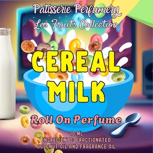 10 ML Cereal Milk Perfume Oil- Fruity Loop Cereal & Milk- Sugared Fruit, Milk, Vanilla, Cereal • Premium Artisan Scents • Made Fresh
