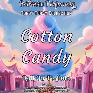 10 ML Cotton Candy Perfume Oil- Spun Sugar, Cotton Candy, Sugared Berries, Vanilla • Premium Artisan Scents • Made Fresh