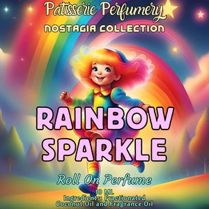 10 ML Rainbow Sparkle Perfume Oil- Strawberry, Citrus, Peony, Marshmallow, Vanilla, Sweet Musk • Premium Artisan Scents • Made Fresh