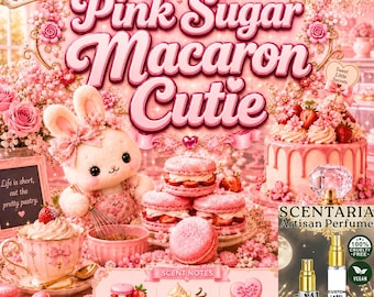 Pink Sugar Macaron Cutie Perfume Spray: Strawberry Macaron, Vanilla, Cream, Cookies - Vegan