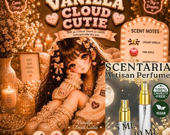 Vanilla Cloud Cutie Parfümzerstäuber: Cremige Vanille, Pinker Apfel, Jasmin, Kaschmir, Benzoe - Vegan