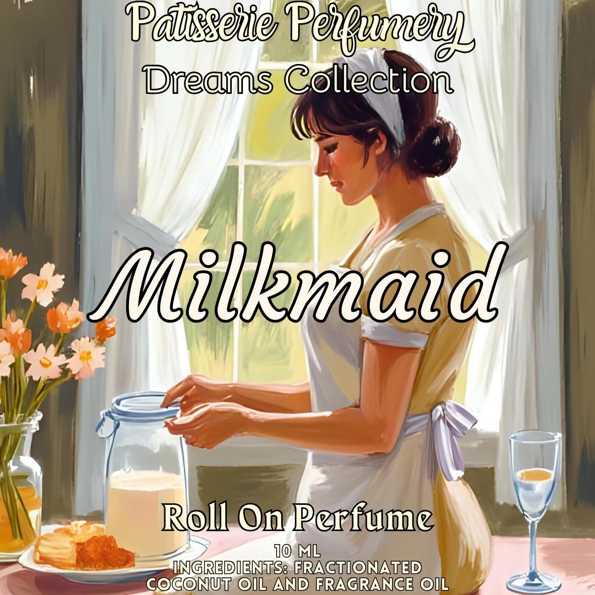Milkmaid Perfume Oil- Orange Blossom, Vanilla, Milk, Jasmine, Honey, Musk • Premium Artisan Scents • Made Fresh