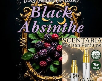 Black Absinthe Perfume Spray: Blackberry, Absinthe, Amber, Spice, Anise - Vegan, Made-To-Order