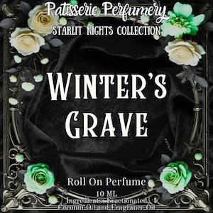 10 ML Winter’s Grave Perfume Oil- Absinthe, Mint, Black Tea, Palo Santo, Patchouli, Vanilla Musk • Premium Artisan Scents • Made Fresh