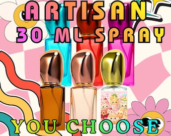 Artisan Perfume Spray: Choose Scent, Alcohol-Free Fragrance, Luxe Bottle – Vegan, Made-To-Order 30 ML
