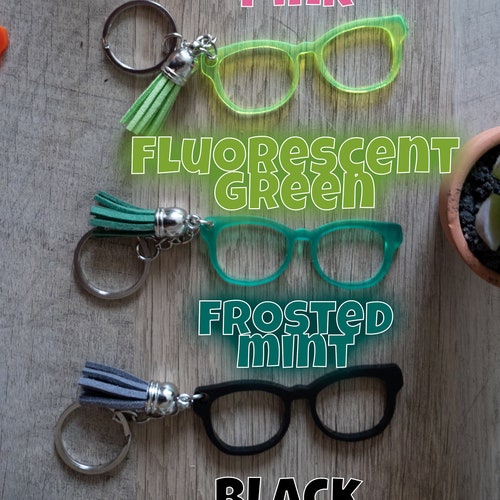 Eyeglass Key Chain Acrylic Etsy