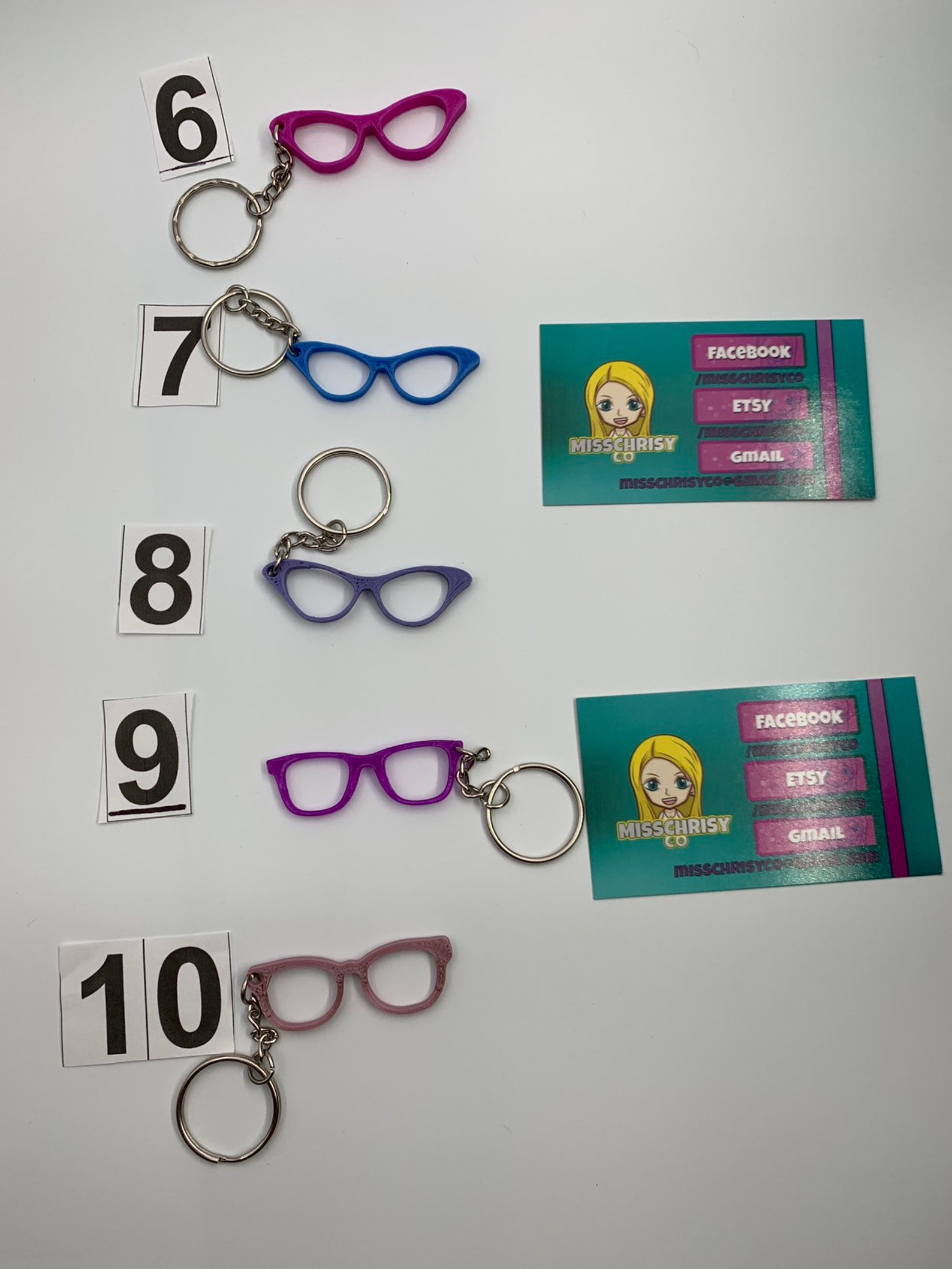 Eyeglass keychains Etsy