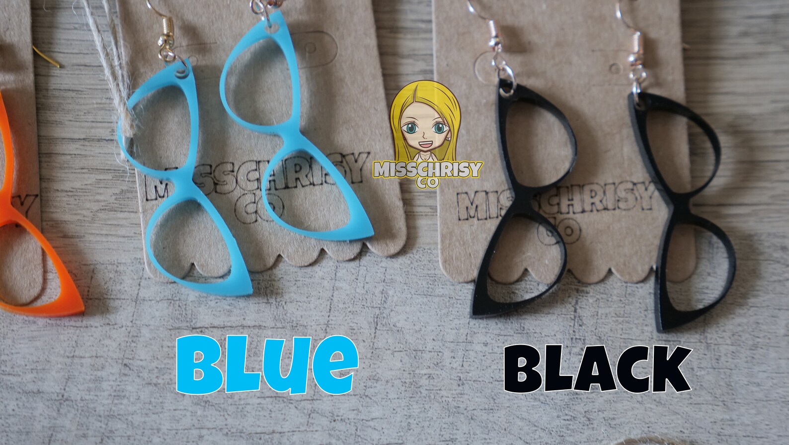 Eyeglass Earrings Acrylic Cat Eye Etsy