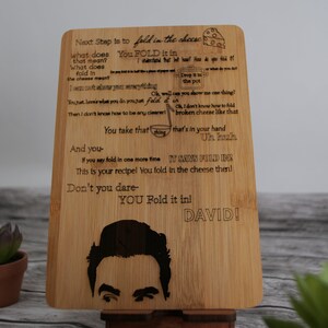 Schitt&#39;s Creek Fold in the Cheese Cutting Board 6&quot; x 8&quot; Free Shipping