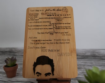 Schitt's Creek Fold in the Cheese Cutting Board 6" x 8" Free Shipping