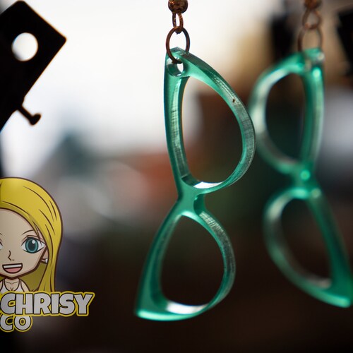 Eyeglass Earrings Acrylic Limited Edition Cat Eye and Basic in Etsy