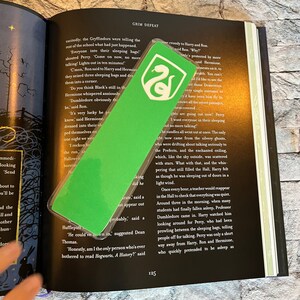 Wizard School Green Snake House Bookmark Laminated