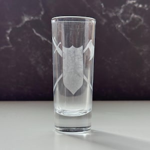 RPG Fantasy Roleplay Game Fighter 2oz Shot Glass  Classes Tabletop Gaming