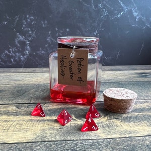 Potion of Greater Healing 4d4 + 4 Dungeons and Dragons DnD5E Red Mini Dice