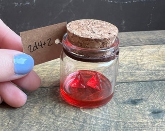 Potion of Healing 2d4 + 2 Round Jar Dungeons and Dragons DnD5E Red Mini Dice