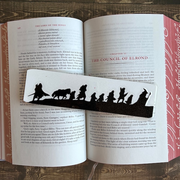 The Fellowship Silhouette Bookmark Laminated Lord of the Rings