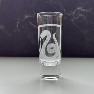 Snake Wizard School House Mascot Shot Glass