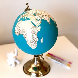 Hochzeit Gästebuch Alternative, Graduierung Party Dekoration, Reise-Thema-Dusche, personalisierte Globe Gästebuch, benutzerdefinierte Globe Gast Zeichen In