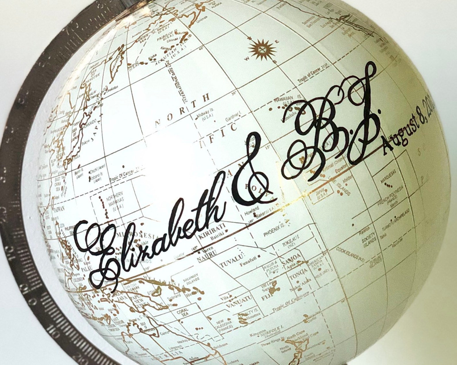 Globe Guest Book Globe Guest Sign In Custom Globe Etsy