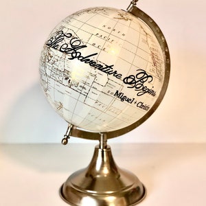 Globe Gästebuch, Globe Gast anmelden, benutzerdefinierte Globus, alternative Hochzeit Gästebuch, Jahrestag Geschenkidee, Kalligraphie Hochzeit Globus