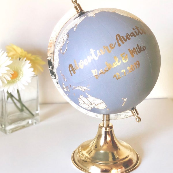 Globe Guest Book, Globe Guest Sign In, Custom Globe, Alternative Wedding Guest Book, Graduation Gift Idea, Graduation Party Decoration