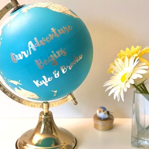 Hochzeit Globe Gästebuch, Gast Zeichen in, benutzerdefinierte Globus, alternative Hochzeit Gästebuch, Graduierung Geschenkidee, Graduierung Party Dekoration