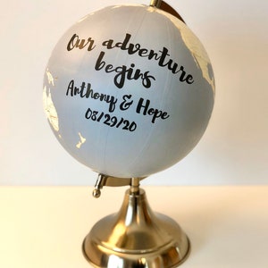Globe Guest Book, Globe Guest Sign In, Custom Globe, Alternative Wedding Guest Book, Graduation Gift Idea, Graduation Party Decoration