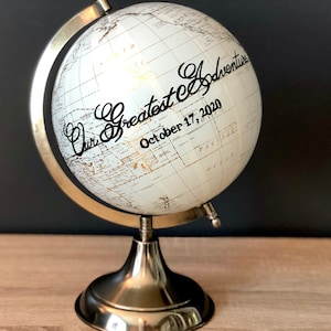 Globe Gästebuch, Globe Gast anmelden, benutzerdefinierte Globus, alternative Hochzeit Gästebuch, Jahrestag Geschenkidee, Kalligraphie Hochzeit Globus