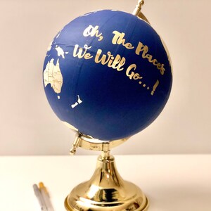 Globus Gästebuch, Globe Gast Anmelden, benutzerdefinierte Globus, alternative Hochzeit Gästebuch, Graduierung Geschenkidee, Verlobungsparty Dekoration