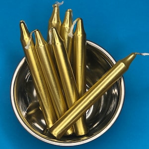 Gold/Silver Candles - Ships Free in US