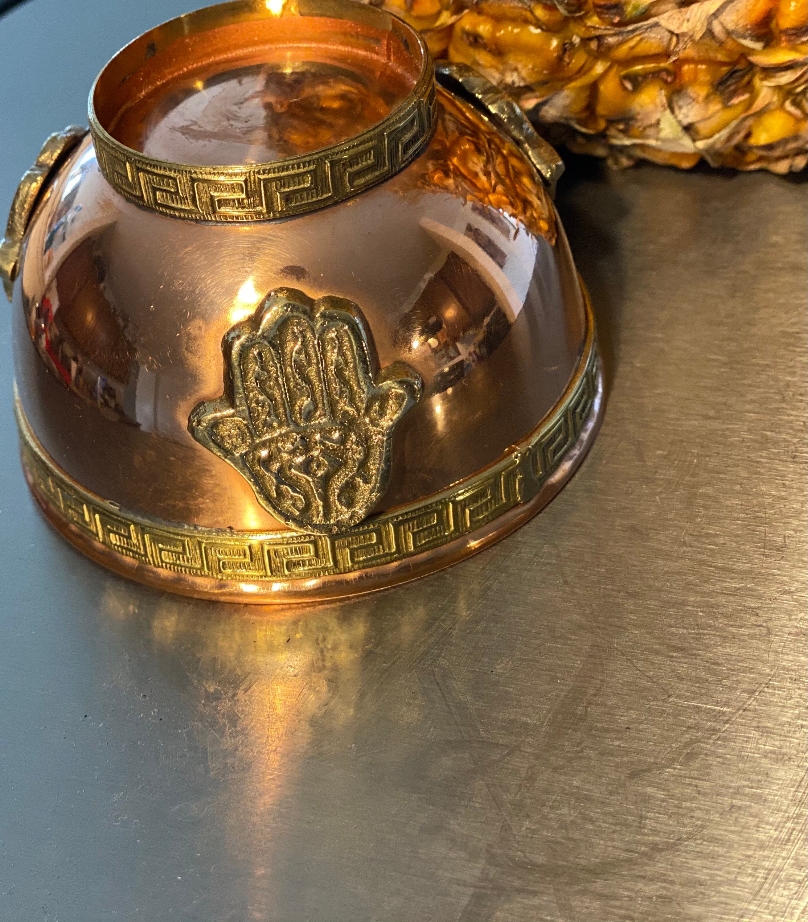 Hamsa Hand Copper Offering/Incense Burner Bowl FAST Etsy